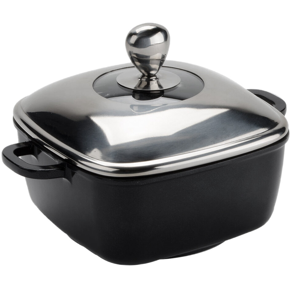 Tablecraft CWDC1020 CaterWare 3 Qt. Square DieCast Induction Ready