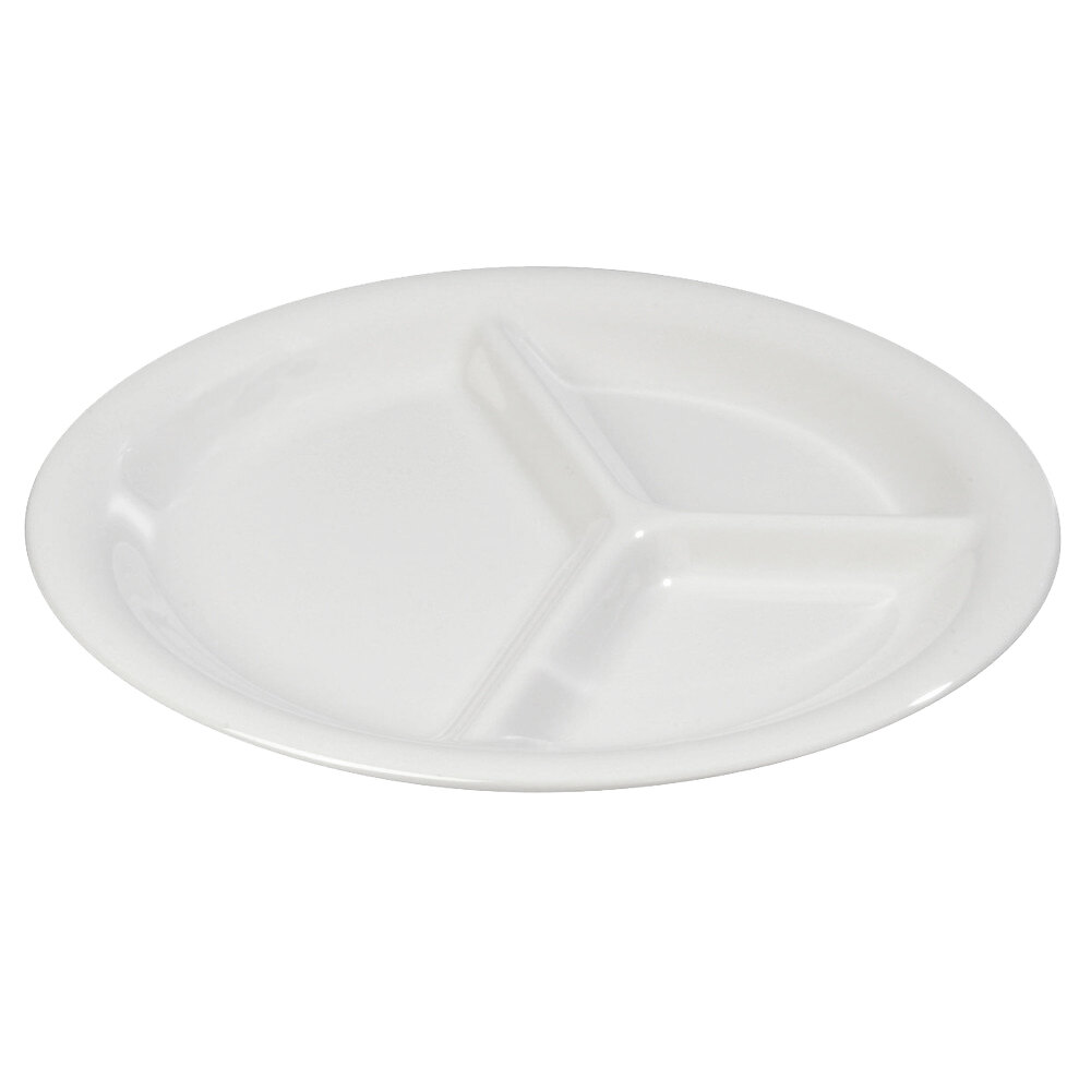 Dinner Plates With Compartments. (Set of 6) Microwave Food Storage Tray