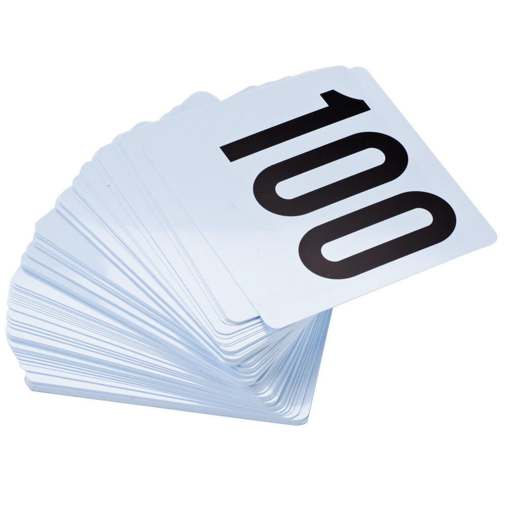 1 to 100 Plastic Table Number