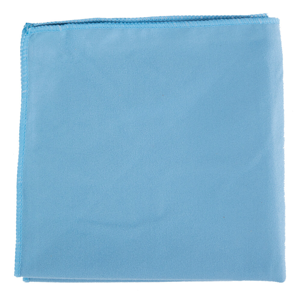 15" x 15" Blue Microfiber Glass / Fine Polishing Cloth 12/Pack