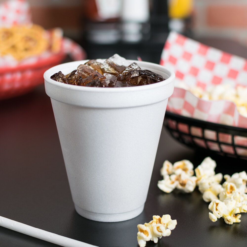 Dart 12J16 12 oz. White Customizable Squat Foam Cup 1000/Case