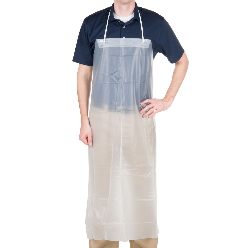San Jamar 614DVA Clear Vinyl Dishwashing Apron
