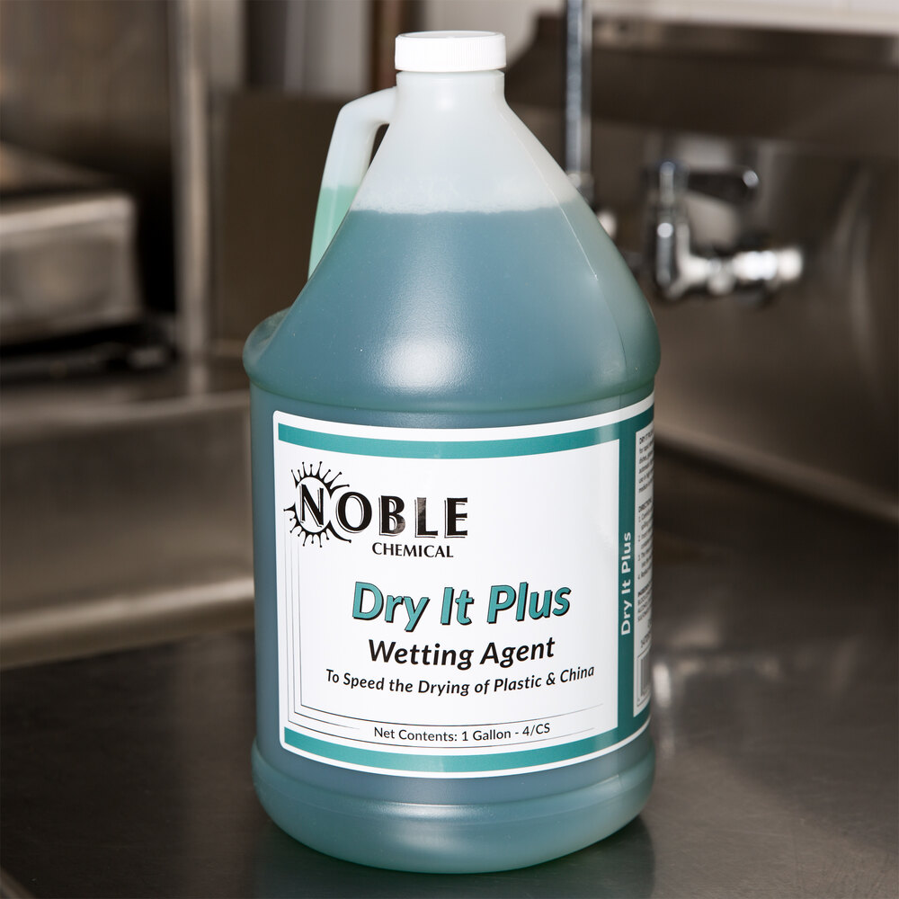 1 Gallon Noble Chemical Dry It Plus Rinse Aid for High Temperature Dish