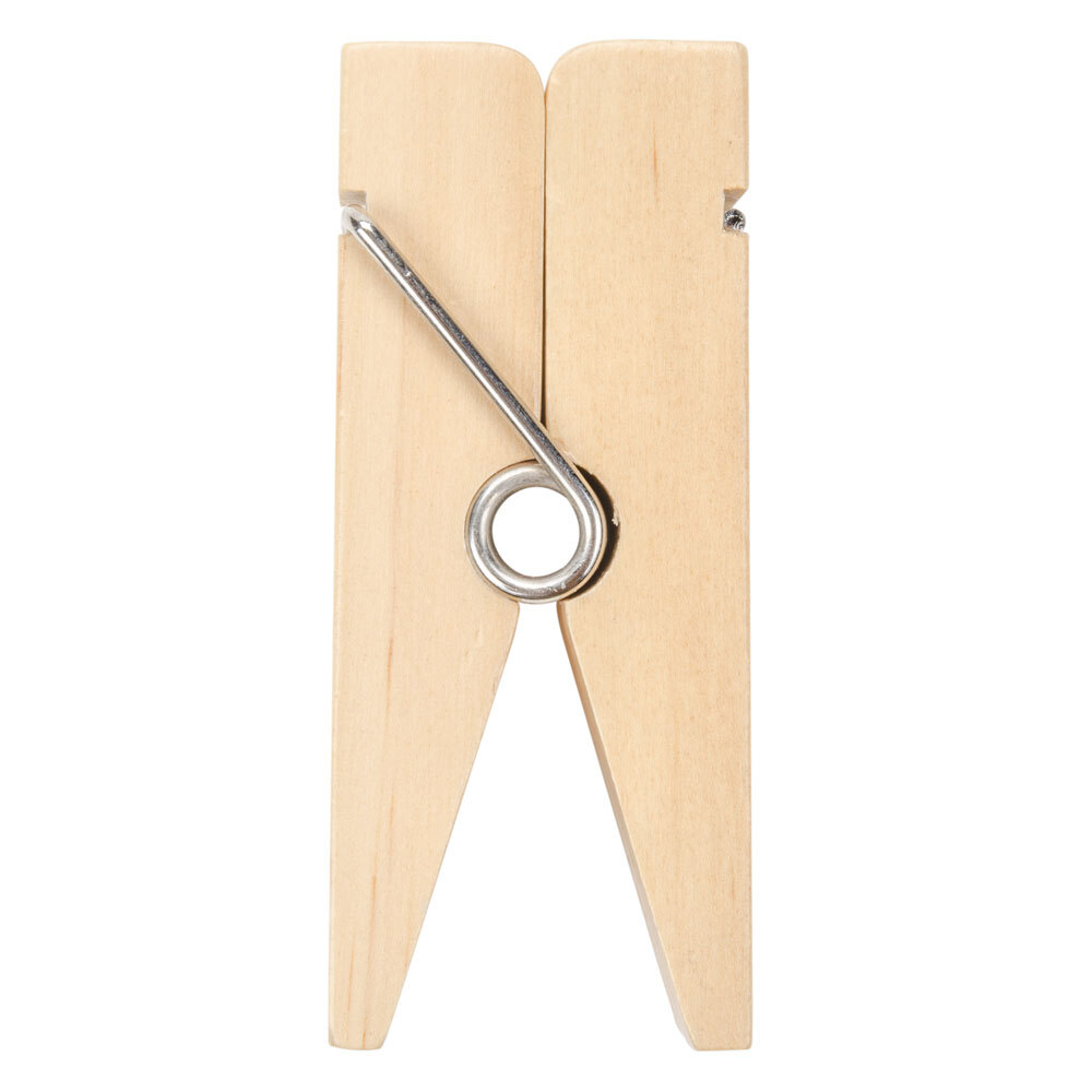 American Metalcraft CPCHN 3 1/4" Natural Clothespin Card Holder