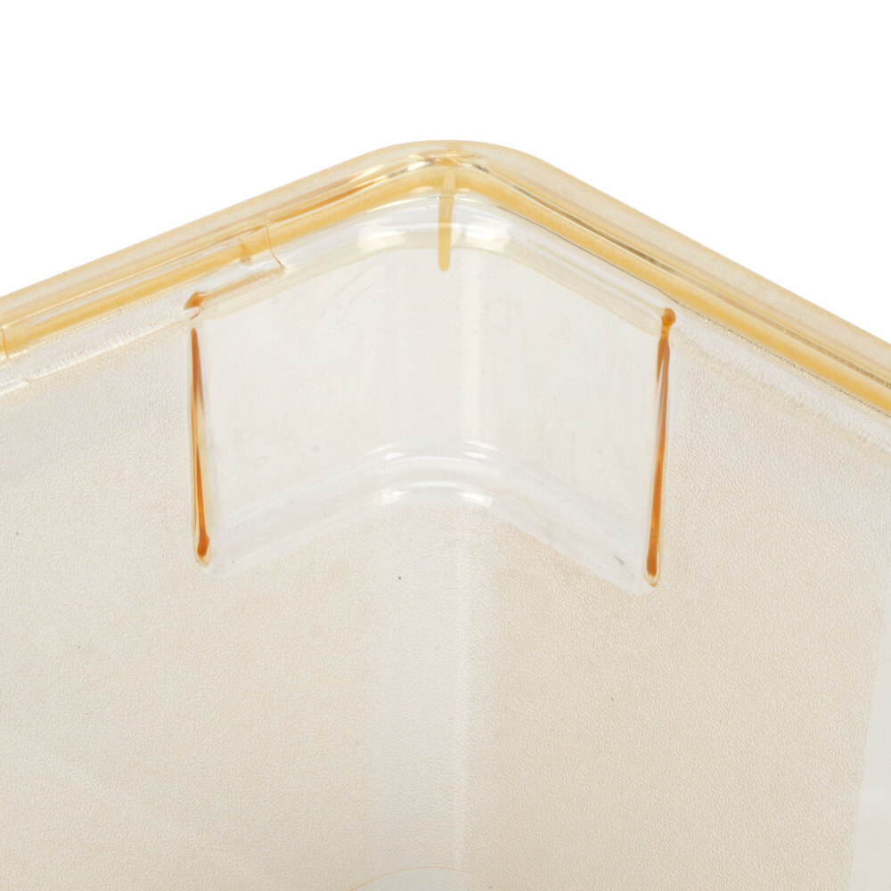 Carlisle 10621C22 StorPlus Yellow Food Storage Box 26" x 18" x 6"