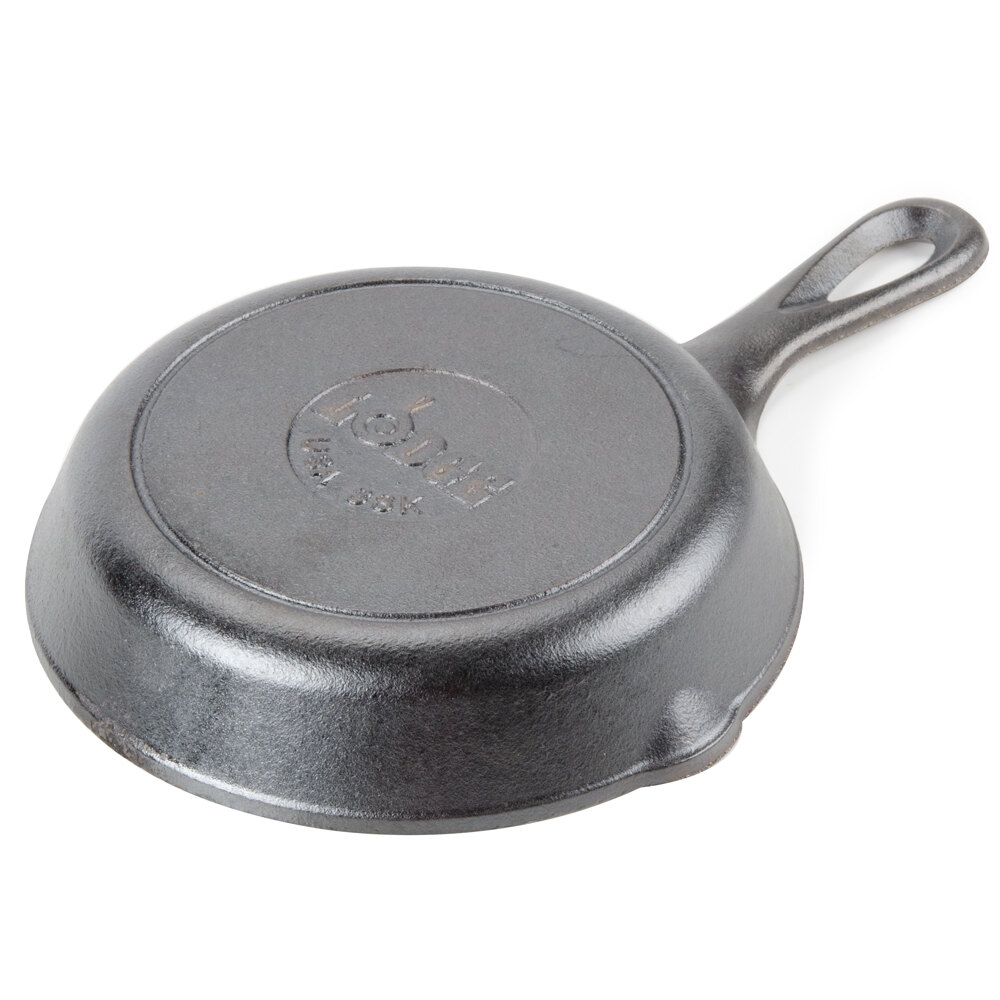 Lodge L3SK3 6 1/2" PreSeasoned Cast Iron Skillet Individual Serving