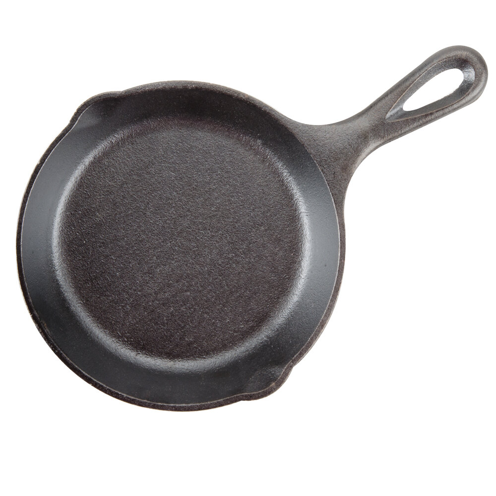 Lodge L3SK3 6 1/2" PreSeasoned Cast Iron Skillet Individual Serving