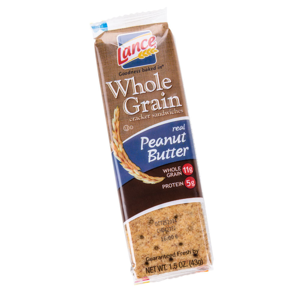 Lance Whole Grain Peanut Butter Sandwich Crackers 6 Count Box