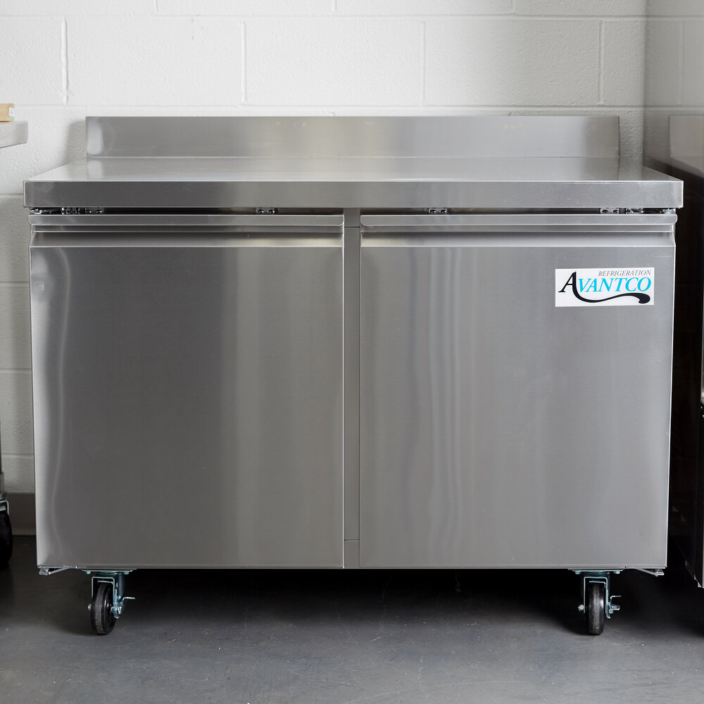 Avantco TWT48F 48" Two Door Worktop Freezer with 3 1/2" Backsplash