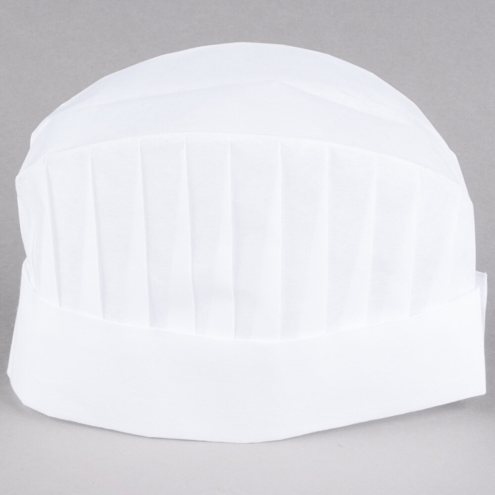 Chef Revival H055 7" Disposable NonWoven Corporate Chef Hat with Vented Top 25/Case