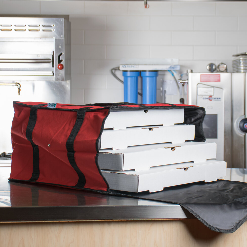 Choice 20" x 20" x 12" Nylon Insulated Pizza Delivery Bag holds up to
