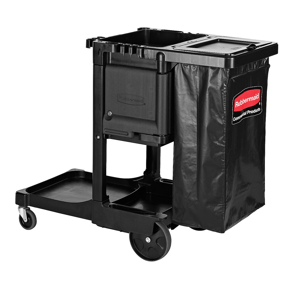 Rubbermaid 1861430BLACK Executive Janitor Cart