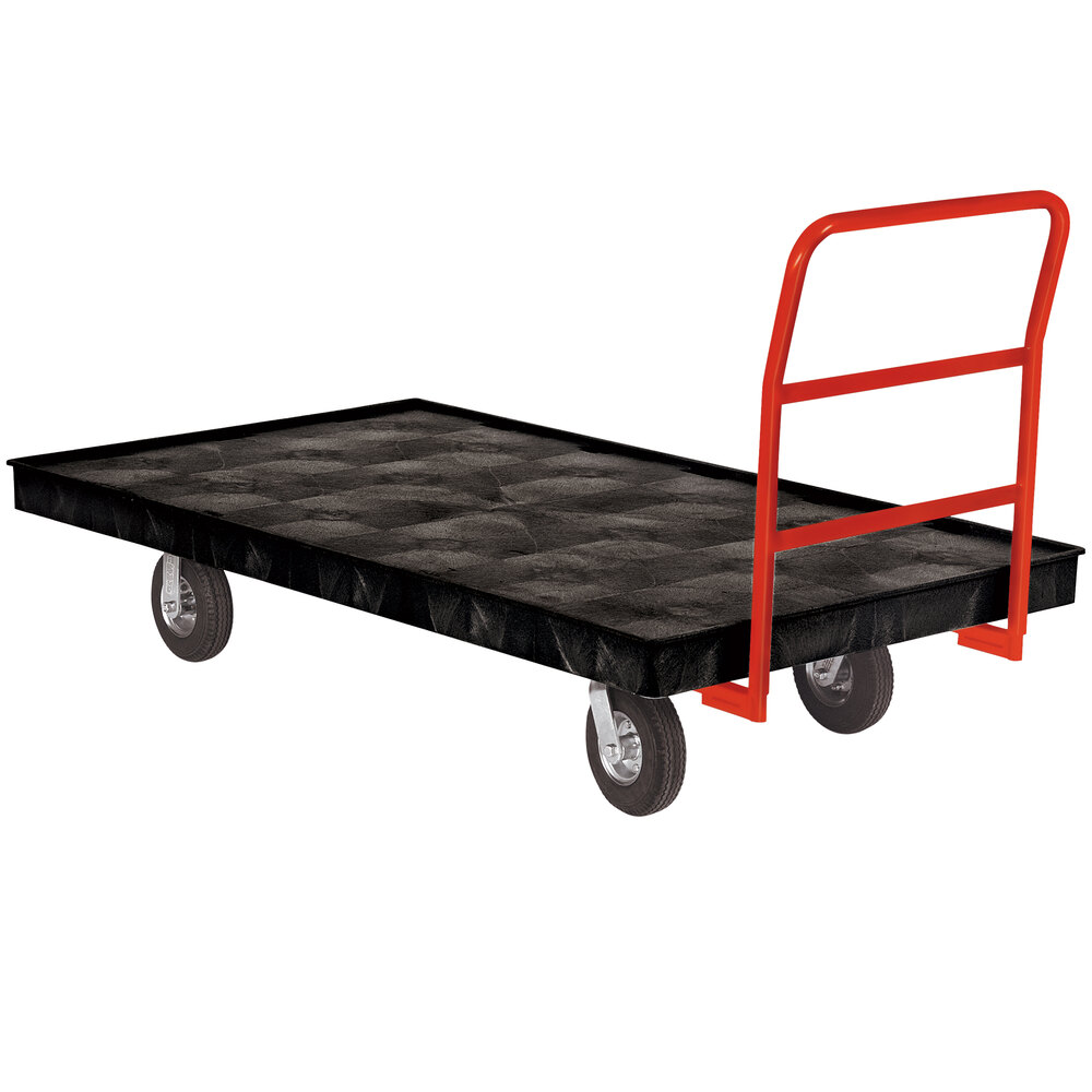 Rubbermaid 9T12 Crossbar Handle Platform Truck 70" x 40" (FG9T1200BLA)