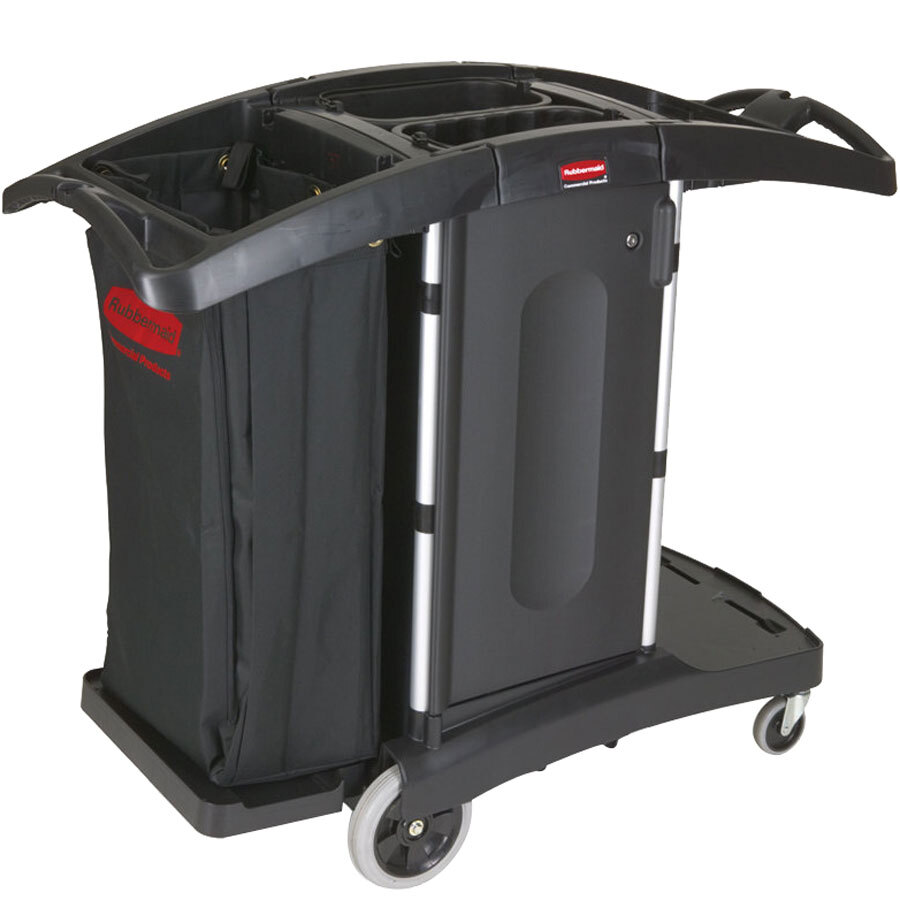 Rubbermaid FG9T7600BLA Executive Compact Folding Housekeeping Cart