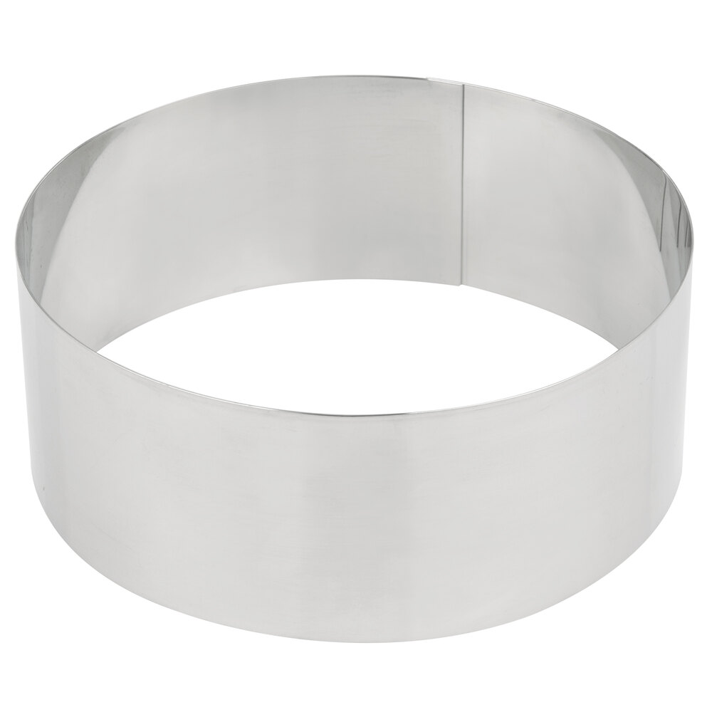 American Metalcraft SR6083 8" x 3" Stainless Steel Cake Ring