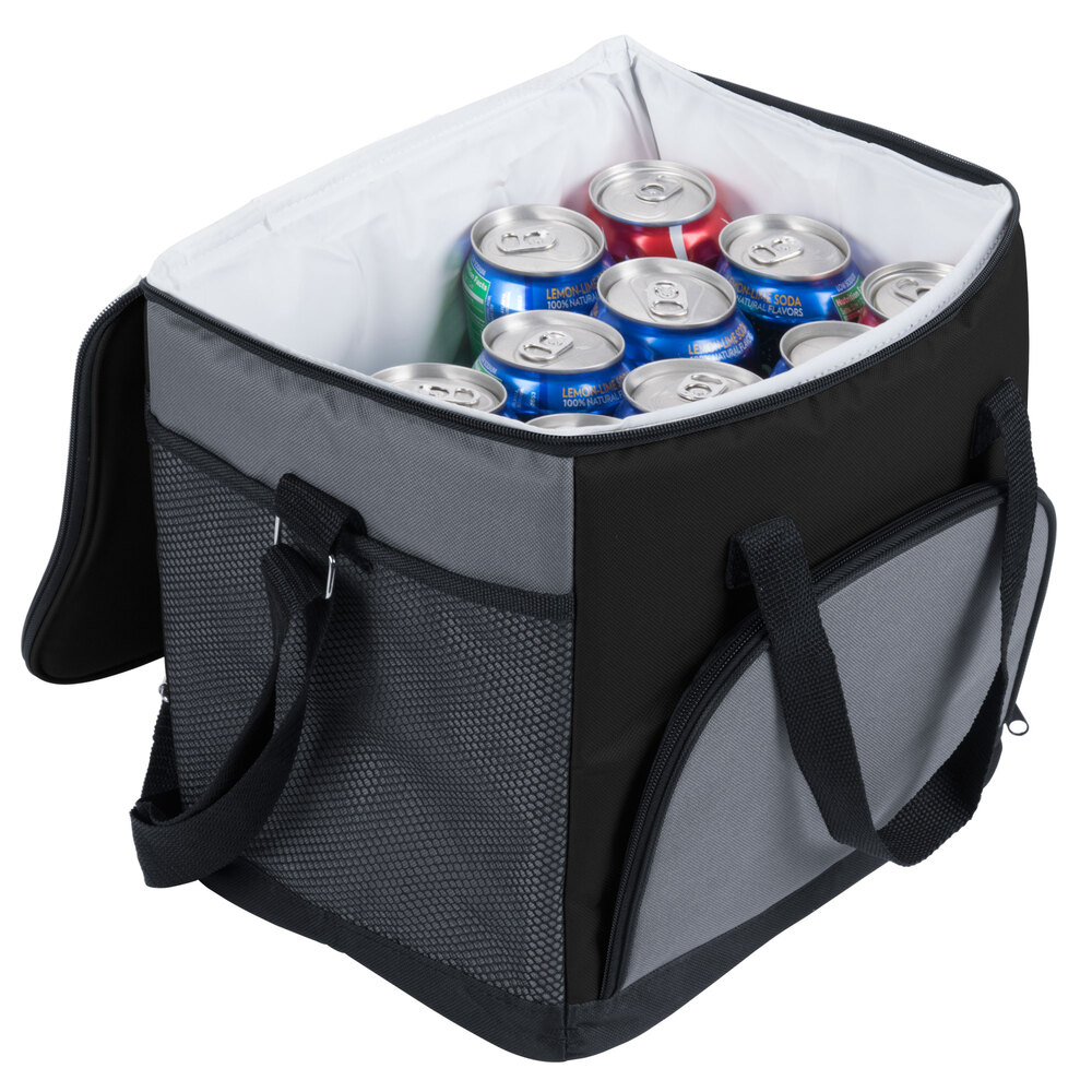 Choice Insulated Cooler Bag / Soft Cooler, Black Nylon 12" x 9" x 11 1/