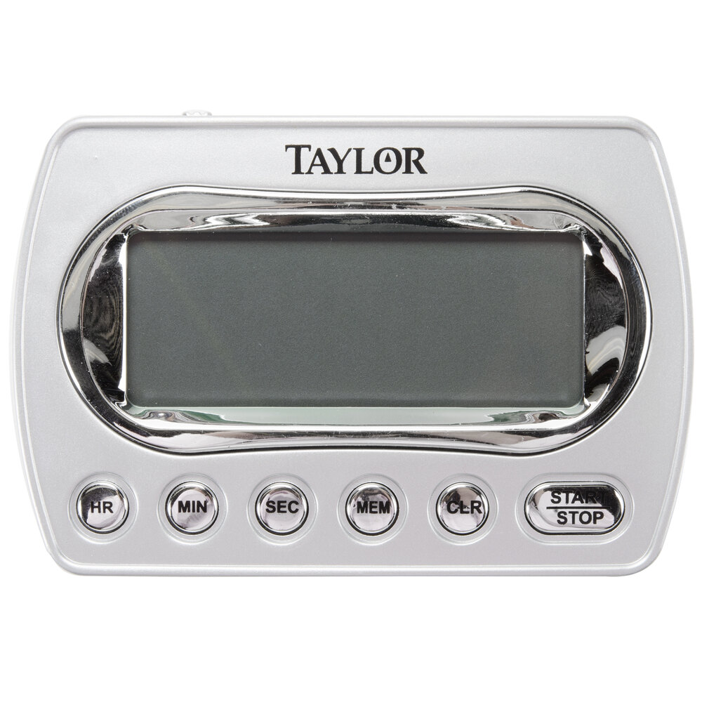 Taylor 584721 Digital Chrome Timer with Memory and Clock