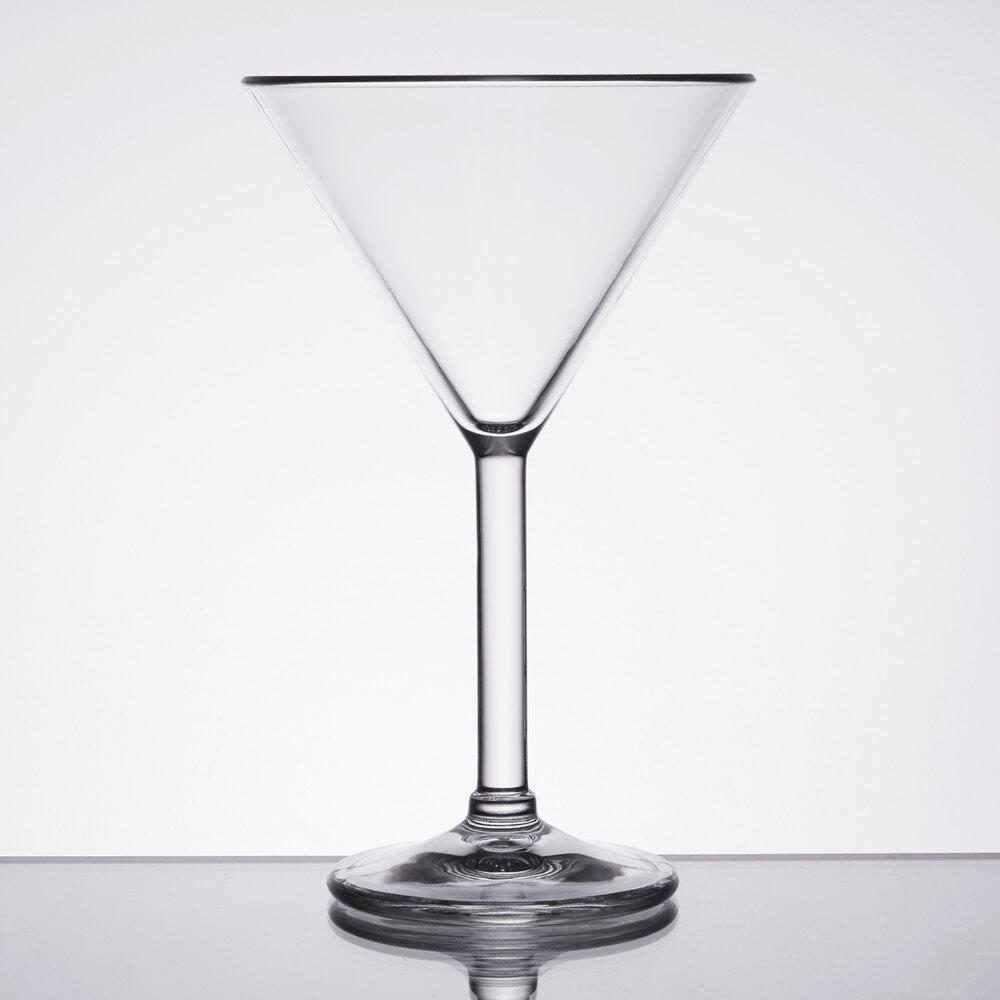 GET SW1407CL (SW1407) 10 oz. SAN Plastic Martini Glass