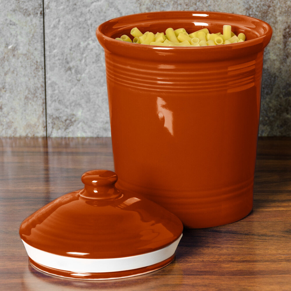 Homer Laughlin 572334 Fiesta Paprika Medium 2 Qt. Canister with Cover