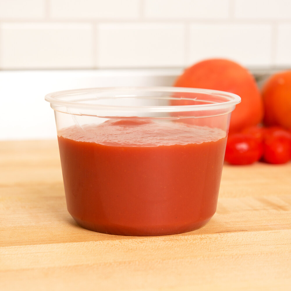 Choice 16 oz. Microwavable Translucent Round Deli Container 500/Case