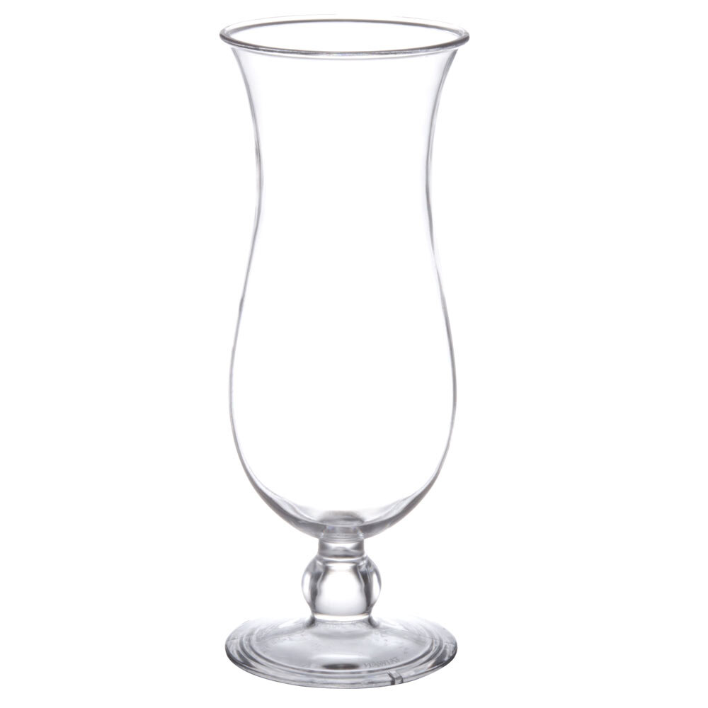 GET HUR1 15 oz. Plastic Hurricane Glass Clear
