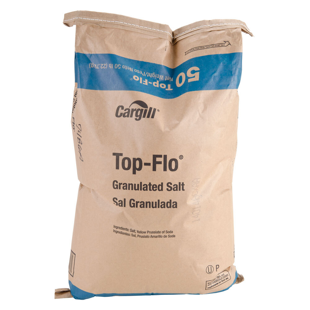 Cargill Top Flo Bulk NonIodized Table Salt 50 lb.