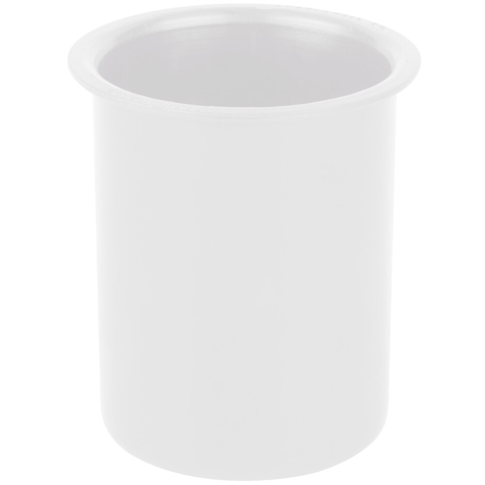 SterilSil PC700WHITE 30 oz. White Plastic Condiment / Flatware Container