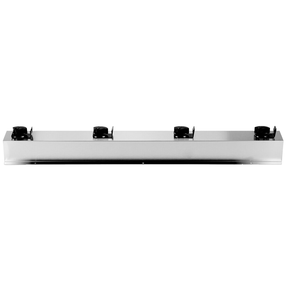 Bobrick B223 36" Stainless Steel Mop / Broom Rack with 4 Holders