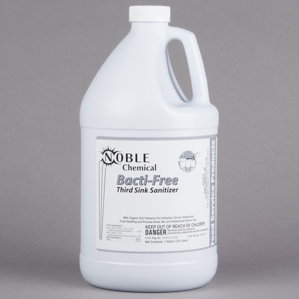 1 Gallon Noble Chemical BactiFree Third Sink Sanitizer Ecolab® 17708