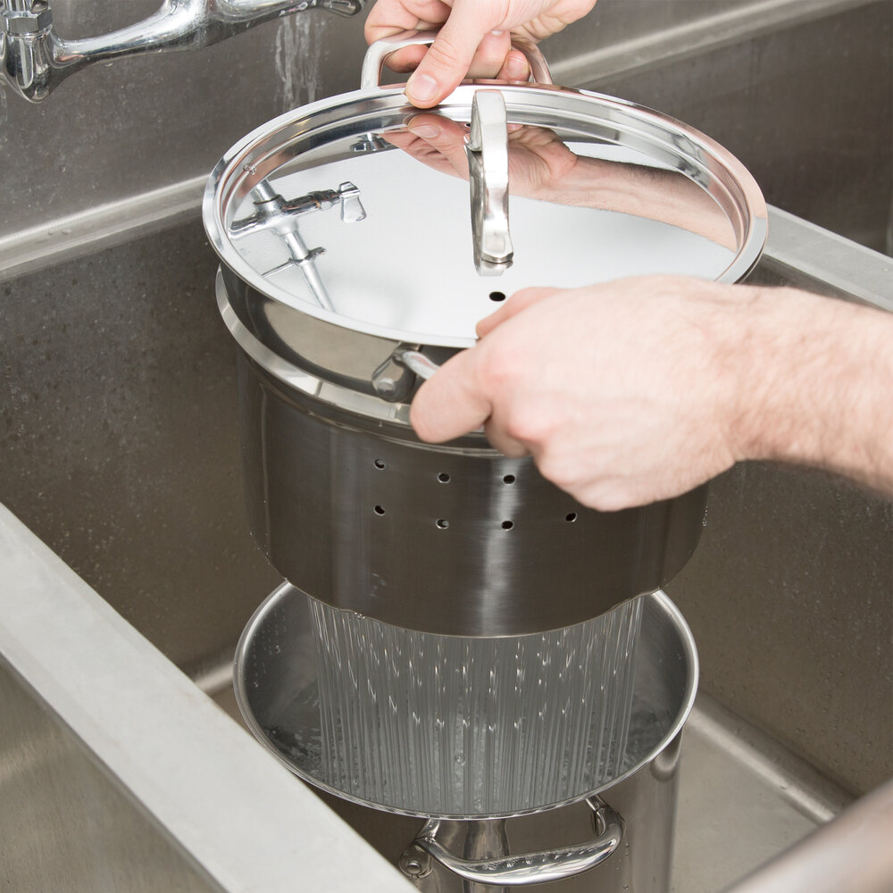 8 Qt. SelfDraining Stainless Steel Pasta Cooker / Steamer