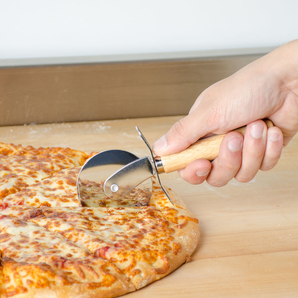 2 1/2" Pizza Cutter with Wood Handle