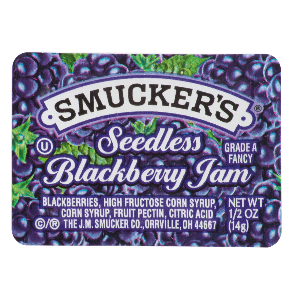 Smucker's Seedless Blackberry Jam .5 oz. Portion Cups 200/Case