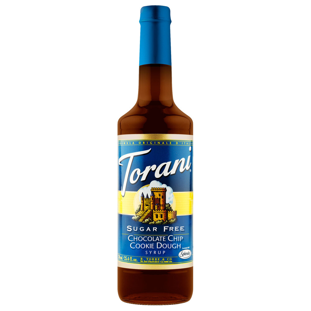 Torani 750 mL Sugar Free Chocolate Chip Cookie Dough Flavoring Syrup