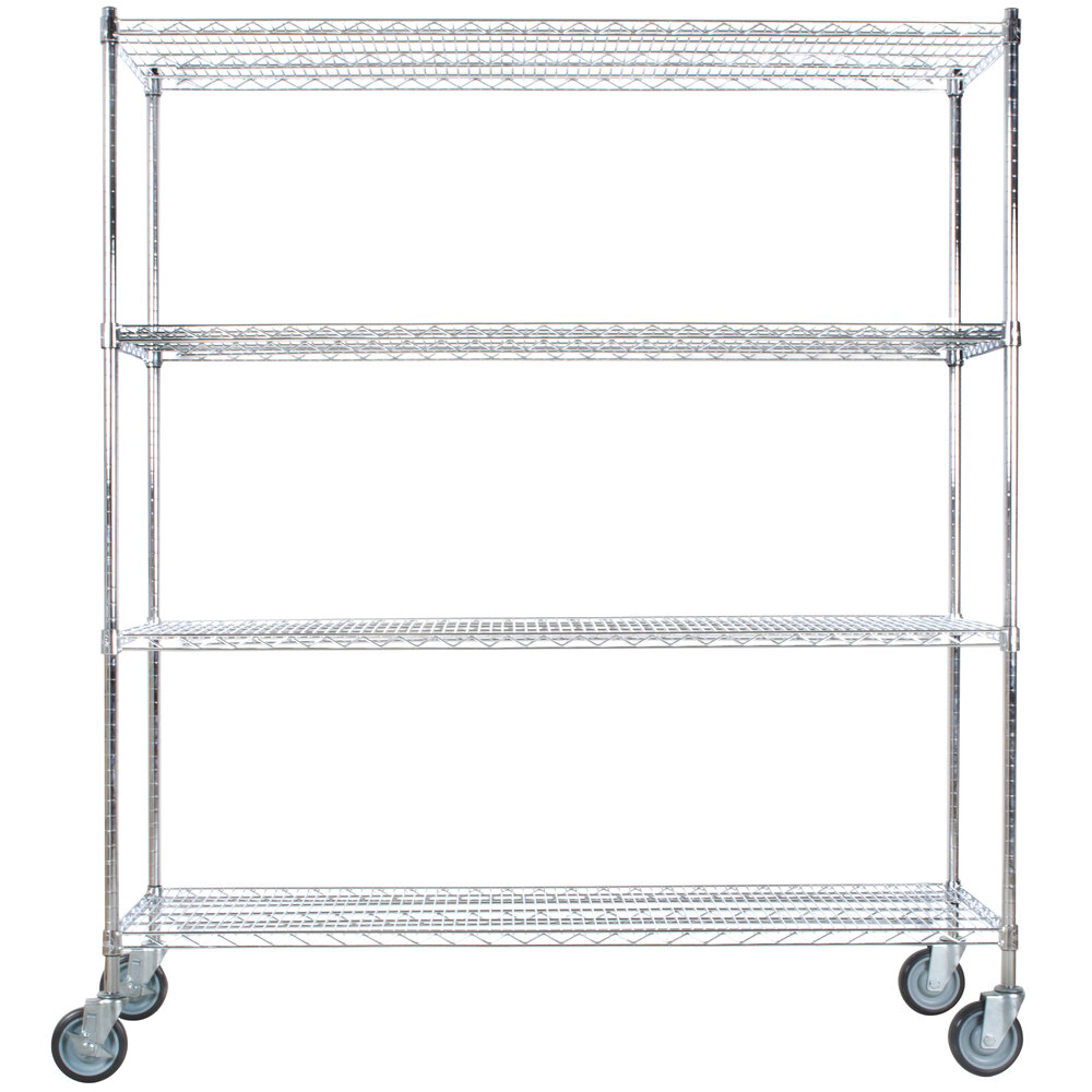 Regency 24" x 60" NSF Chrome Shelf Kit with 64" Posts and Casters