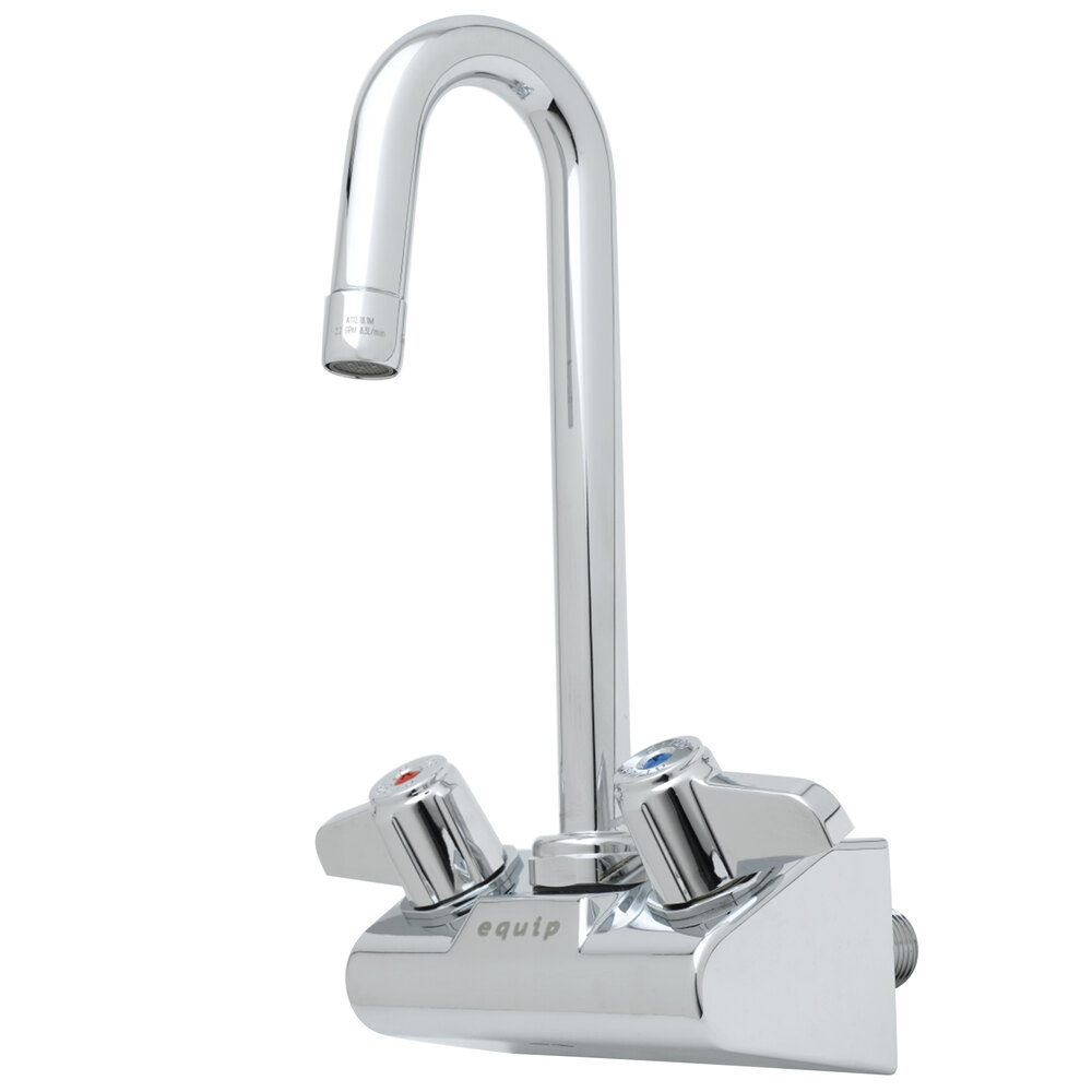 Equip by T&S 5F4WLX00 Wall Mount Swivel Base Faucet with 4" Centers