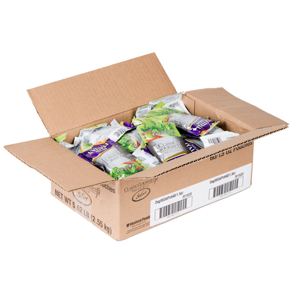 Classic Gourmet Golden Italian Dressing 1.5 oz. Portion Packet 60/Case