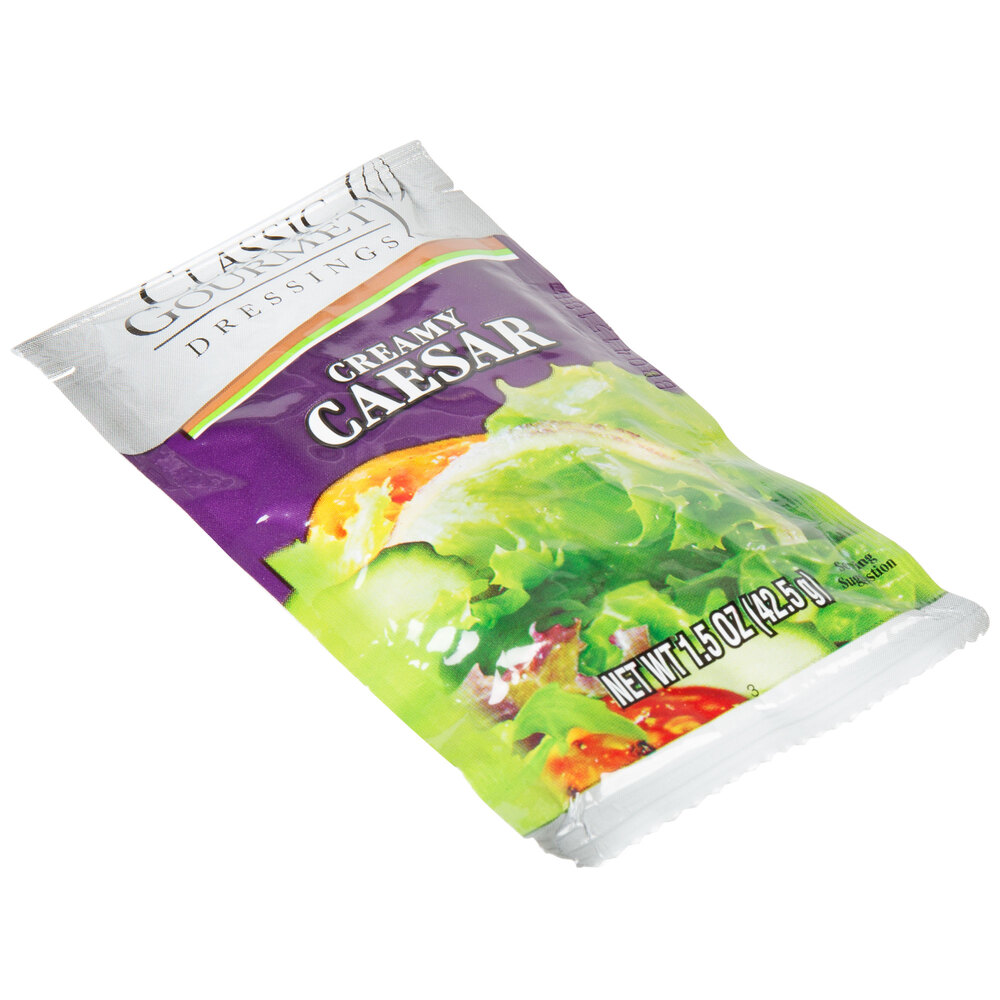 Classic Gourmet Creamy Caesar Dressing 1.5 oz. Portion Packet 60/Case