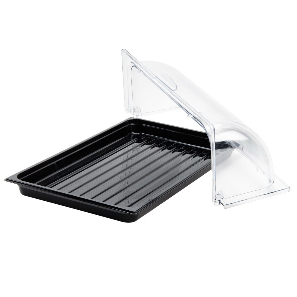 Sample and Display Tray Kit with Black Polycarbonate Tray and Roll Top