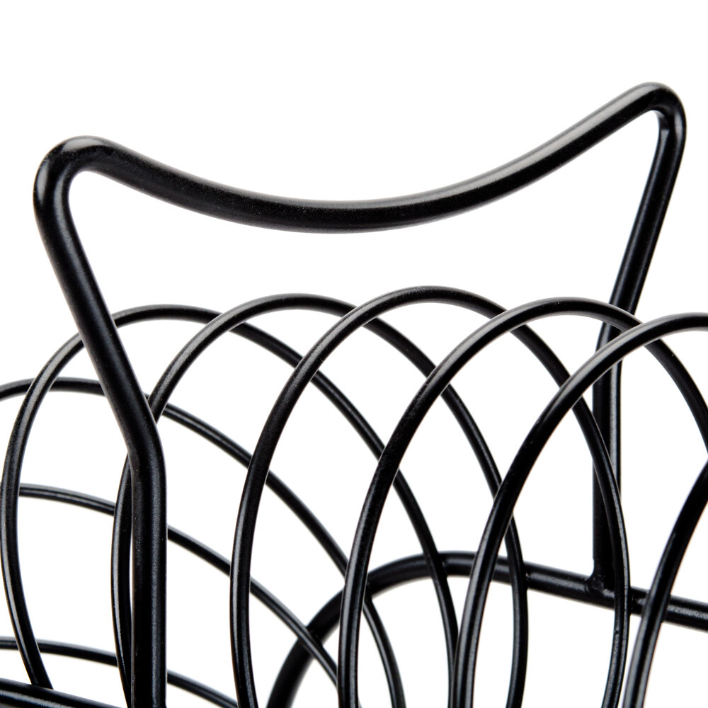 Tablecraft FCBK1649 Black Curved Fruit Basket 14 1/2" x 18"