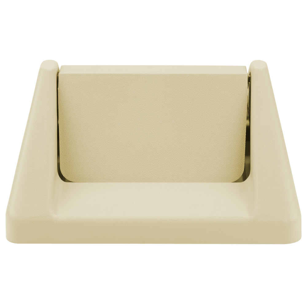 Continental T1600BE 16" Beige Square Swing Top Lid for 25 and 32 Gallon