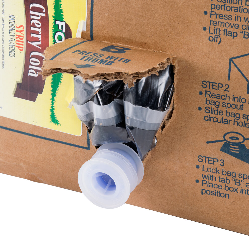 Fox's Bag In Box Cherry Cola Beverage / Soda Syrup 5 Gallon