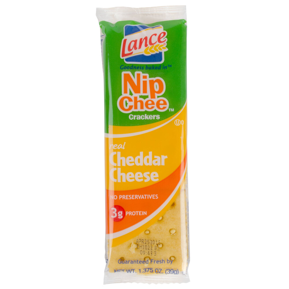 Lance Nip Chee Cheddar Cheese Sandwich Crackers 20 Count Box 6/Case