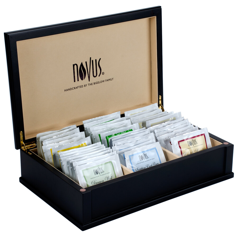Novus 6 Pocket Wooden Tea Chest