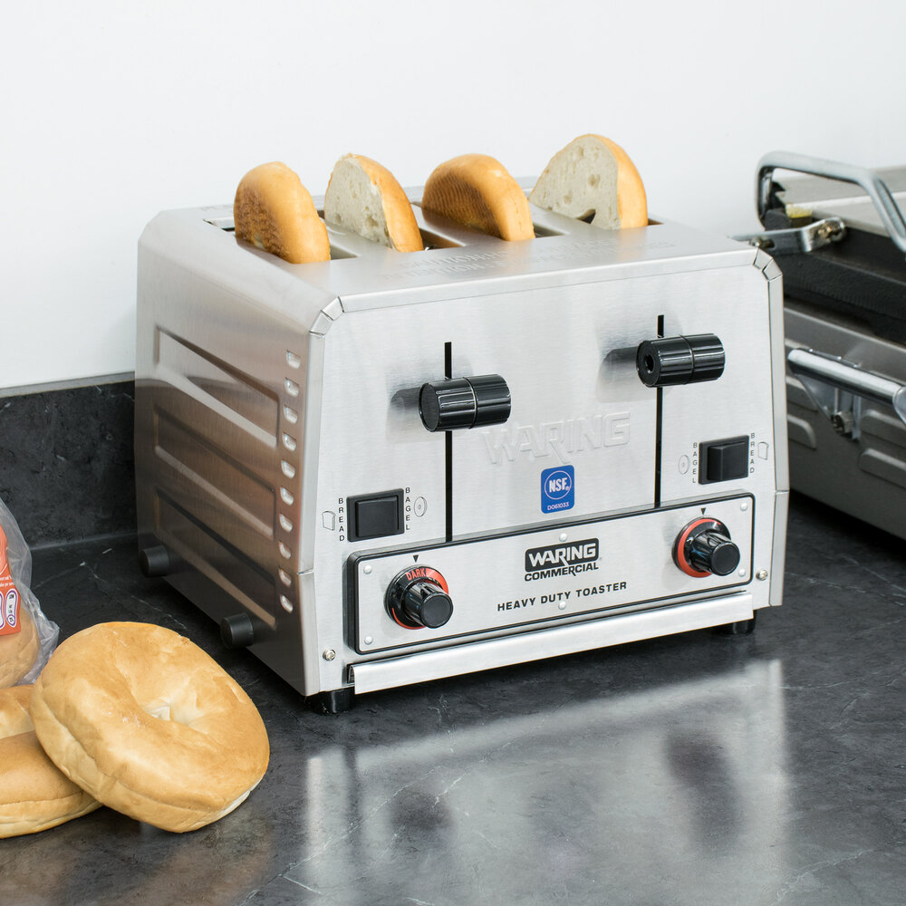 Waring WCT850RC Heavy Duty Switchable Bread and Bagel 4Slice