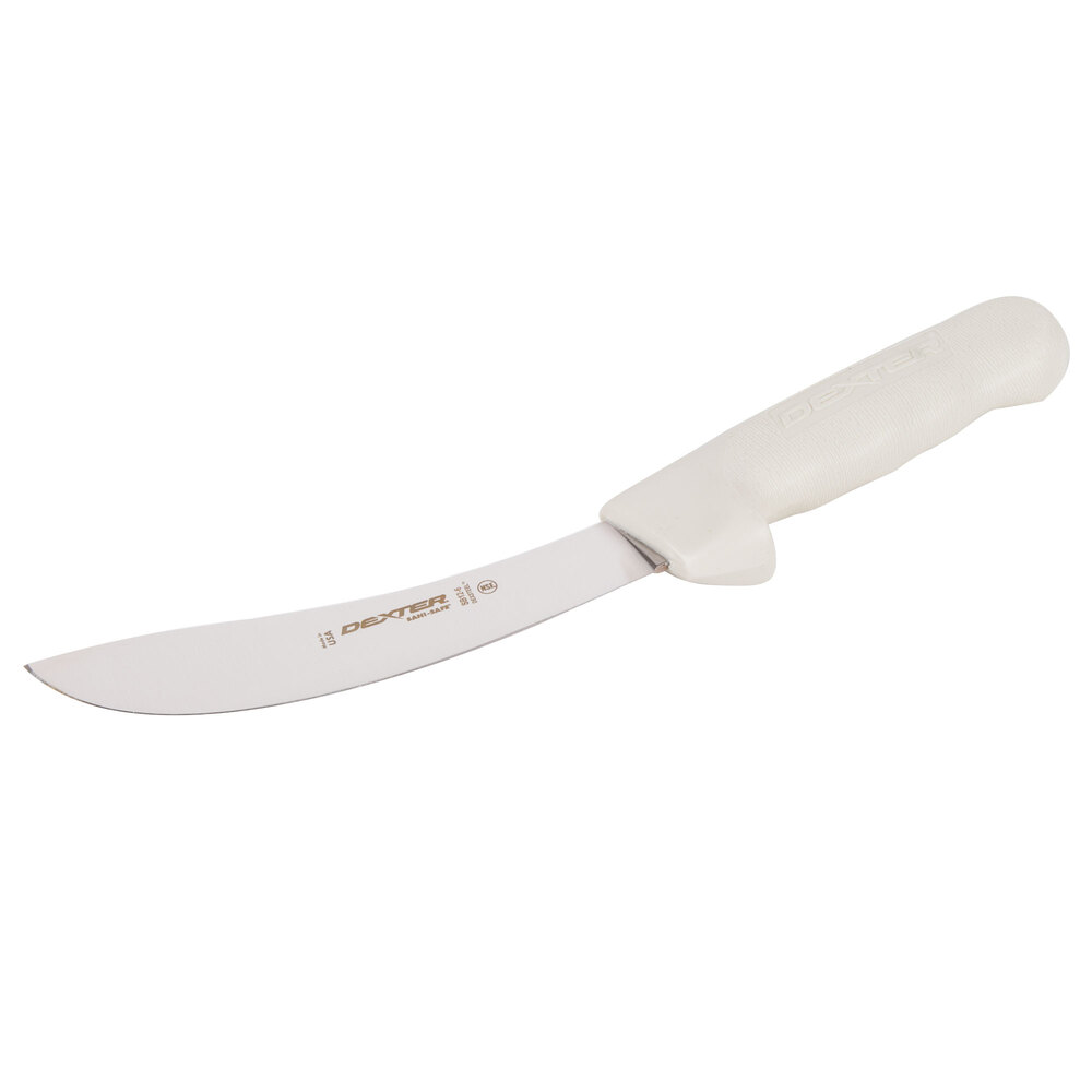 Dexter Russell 06123 6" Beef Skinning Knife with White Handle