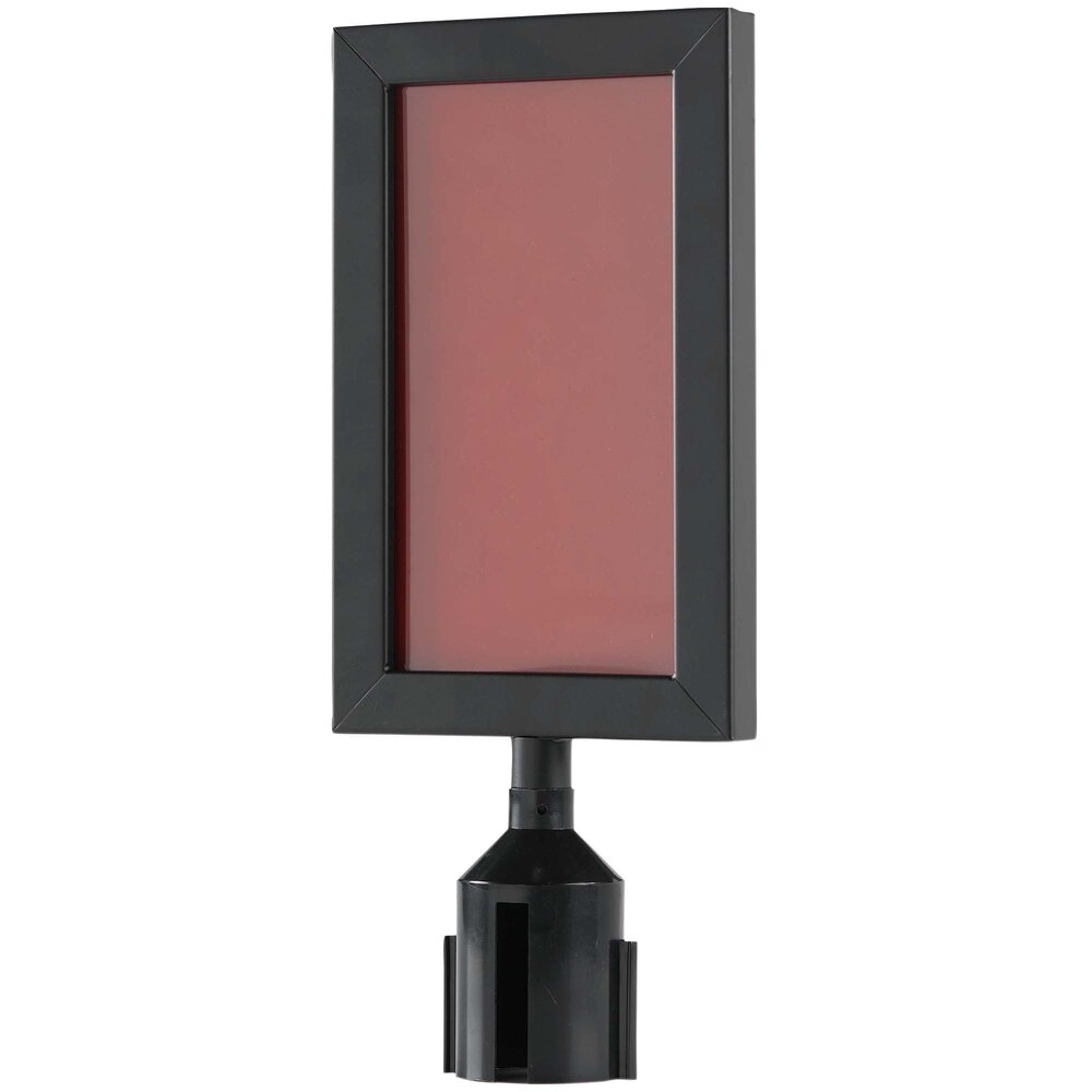 Aarco 11 1/8" x 8 5/8" Black Finish Vertical Removable Steel Stanchion