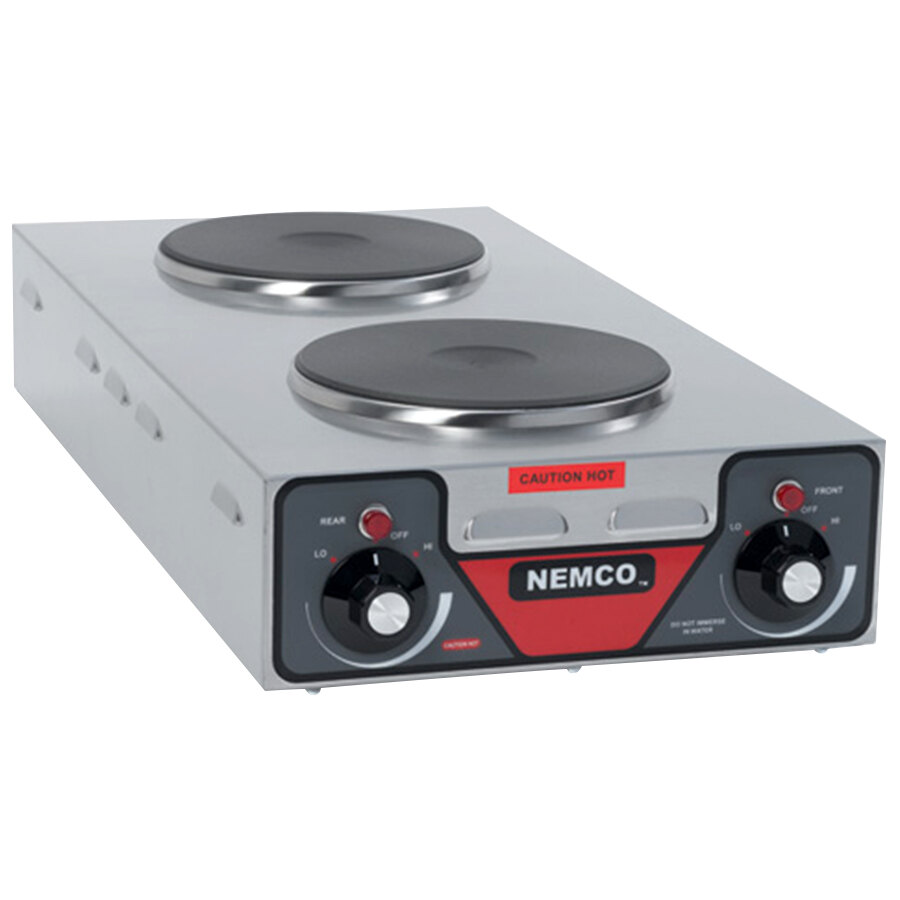 240V Nemco 63103 Electric Countertop Vertical Hot Plate with 2 Solid