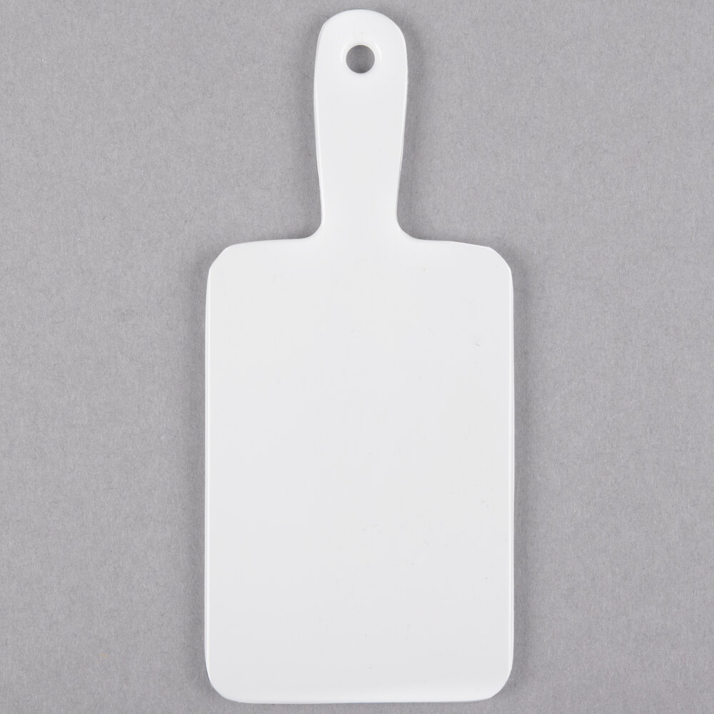 CalMil 334515SIGN White WriteOn Paddle Sign 4 1/2" x 2"