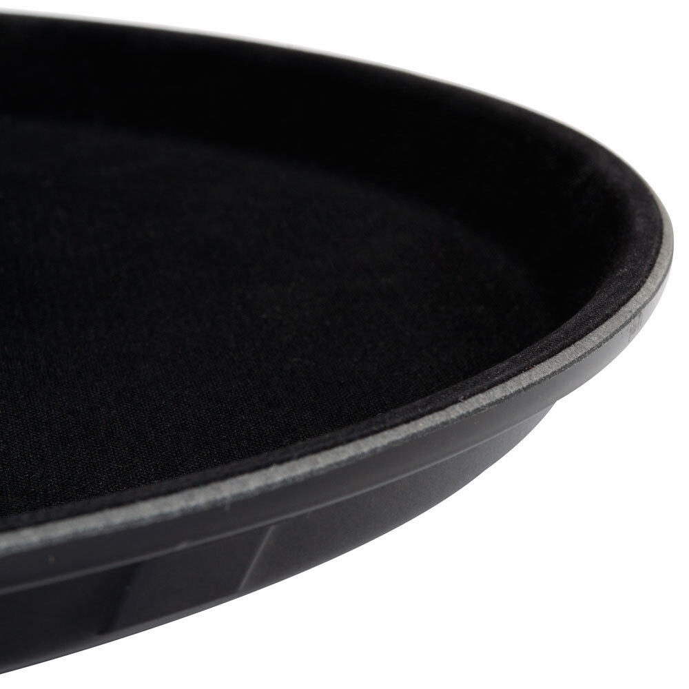 Round 14" Black NonSkid Serving Tray