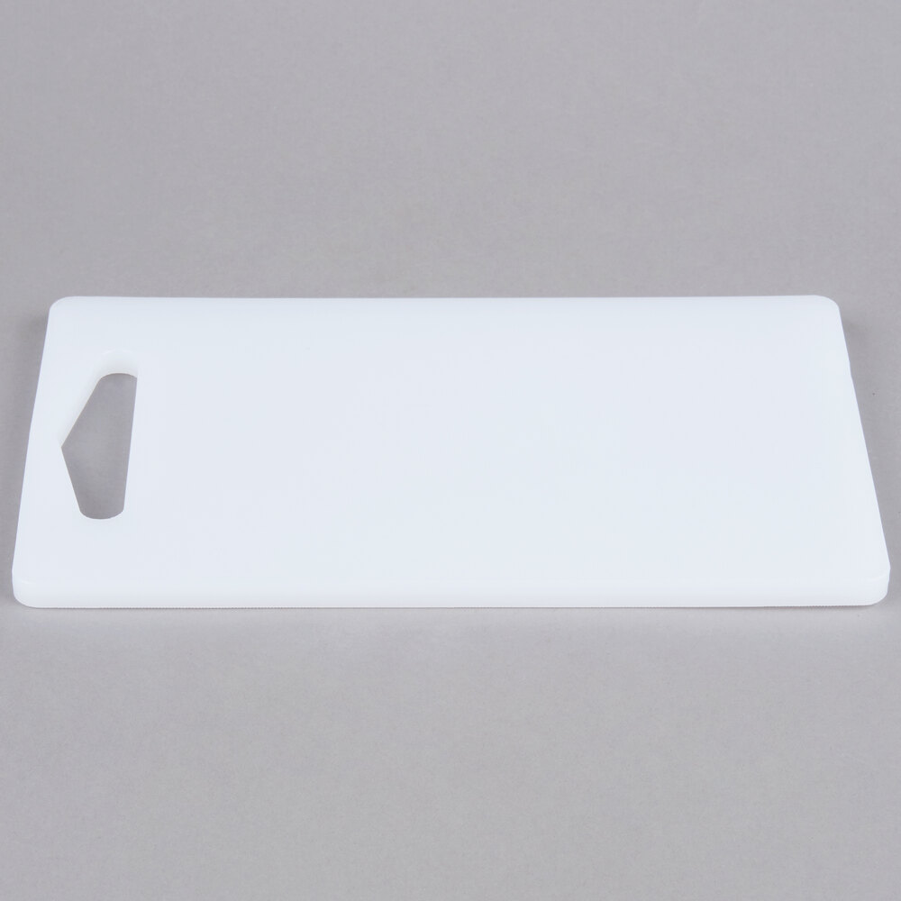 6" x 10" x 3/8" White Poly Cutting Board